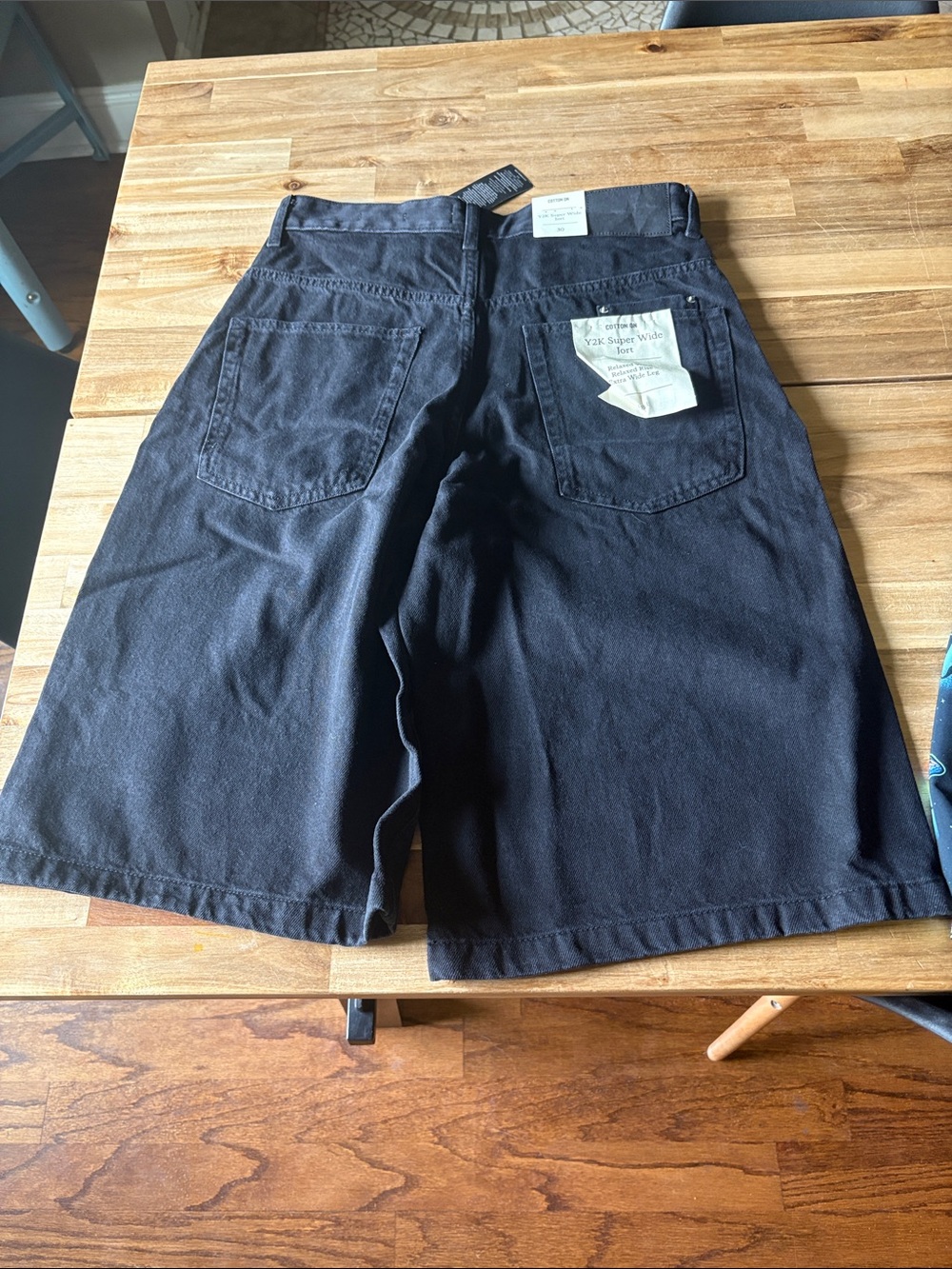 Cotton On Black Men’s Denim Shorts - Wide Fit